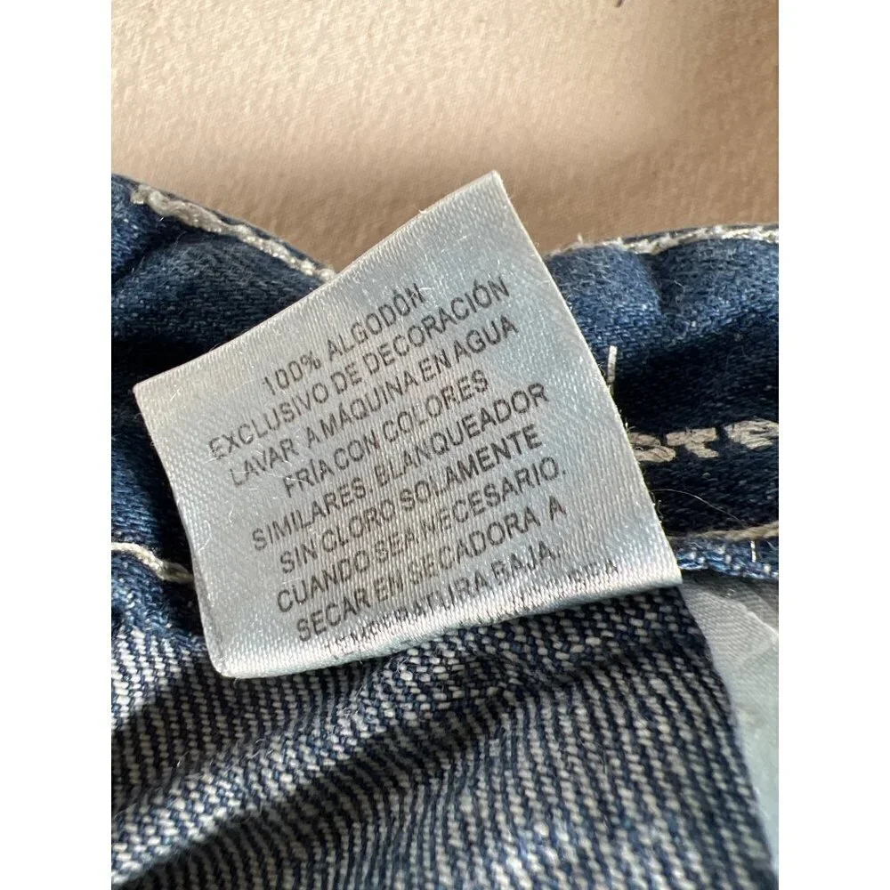 INC Womens Size‎ 32x30 Blue Denim Berlin Slim Straight Jeans Distressed